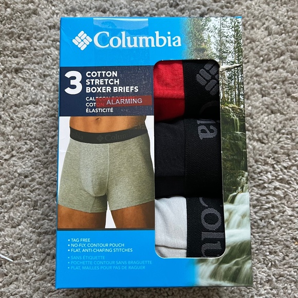NWT Columbia 3 Pack Mens Performance Stretch Boxer Briefs Multi Colors Size XL - Picture 1 of 4